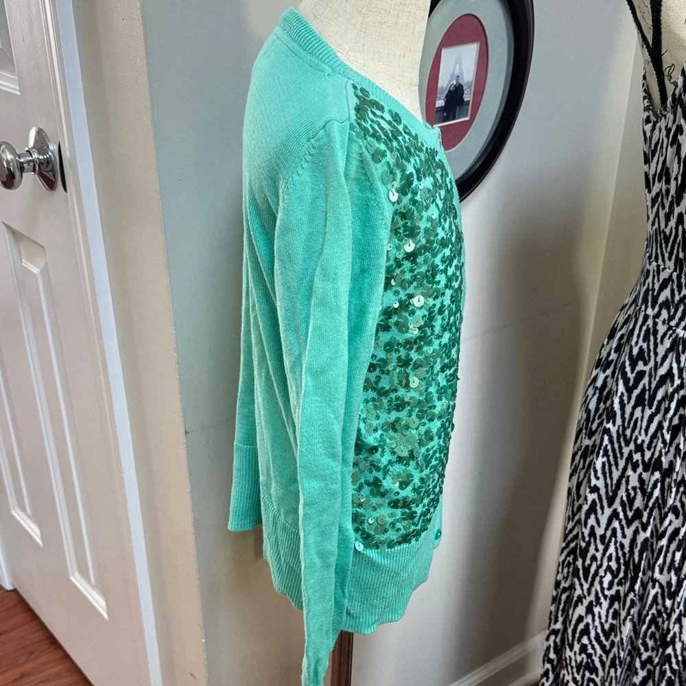 GAP Girls Teal Sequin Cardigan: Fancy Shimmer Gorgeous!